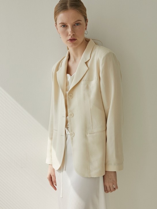 유아네이비 Signature Daily Light Jacket - Cream URNAVY