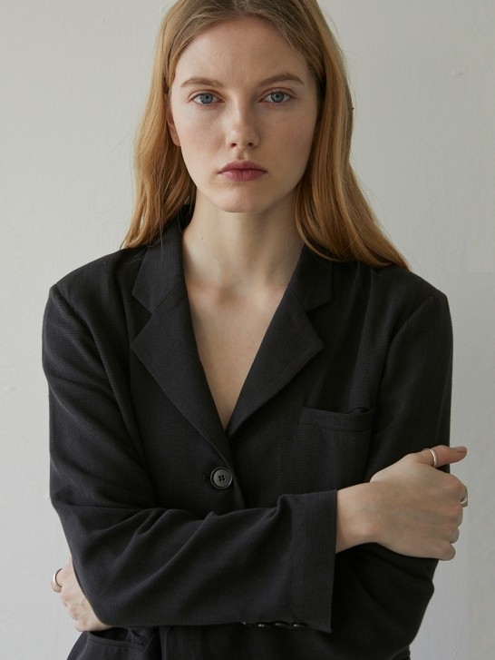 유아네이비 Signature Daily Light Jacket - Charcoal URNAVY
