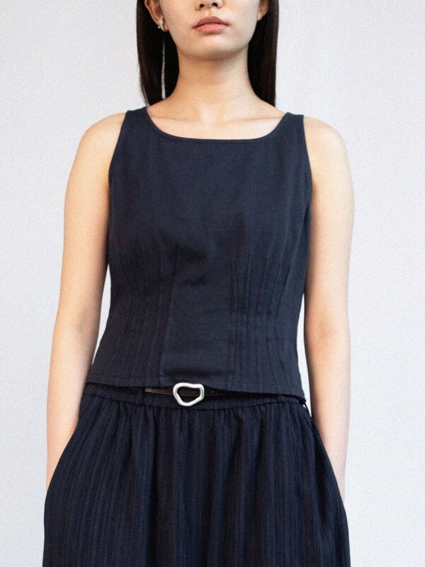 유아네이비 Dart Tank Top - Navy URNAVY