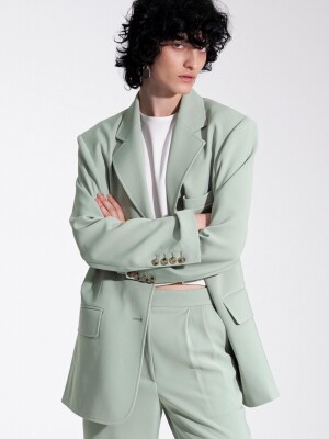 방떼 Pale khaki button down jacket vente