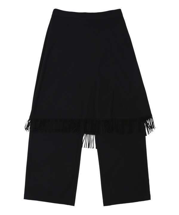 KIME 키메 프린지 랩스커트 팬츠 (BLACK) KIME - 온라인 멀티 편집샵 트렁크쇼 Kime 키메 프린지 랩스커트 팬츠 (Black) Kime - 온라인 멀티 편집샵 트렁크쇼