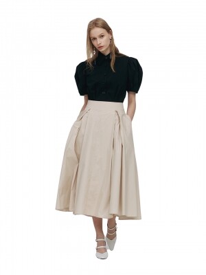 두칸 UWG-3201 PPS BG 파이핑 핀턱 스커트 DOUCAN