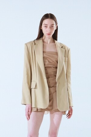 더발론 SILK LINEN OVER JACKET Theballon