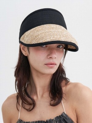브라운햇 Straw Sun Visor Brown Hat